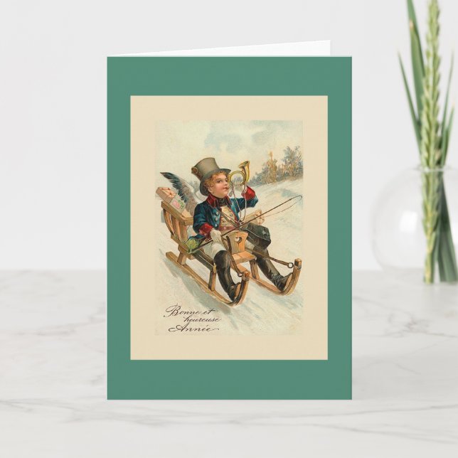 Festiva Bonne y tarjeta francesa del Año Nuevo de Annee (Anverso)