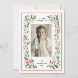 Festiva borde clásico de bayas festivas | tarjeta de felic