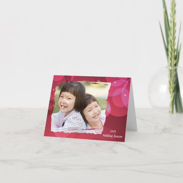 Festiva Borde desgarrado - Tarjeta de vacaciones fotográfi (Anverso)