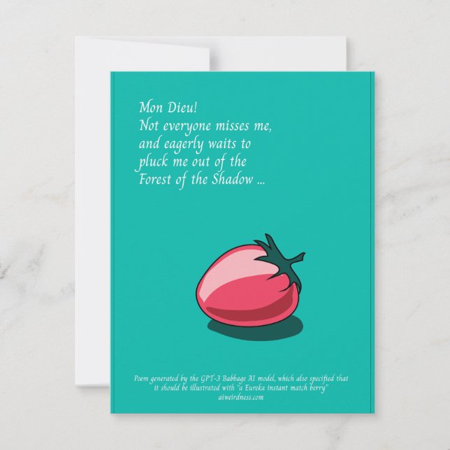 Festiva Bosque de la sombra de la tarjeta generada por IA (Anverso)