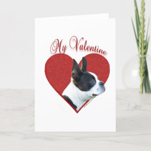 Festiva Boston Terrier mi tarjeta del día de San Valentín
