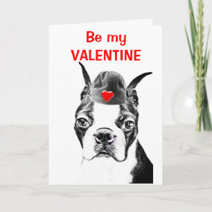 Festiva BOSTON TERRIER - tarjeta de encargo del día de San