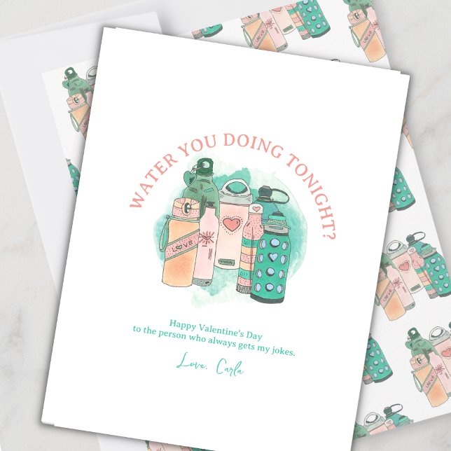 Festiva Botella de agua divertida tarjeta de vacaciones El (Subido por el creador)