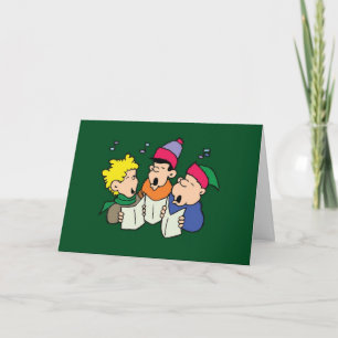 Festiva Boys Caroling - Tarjeta de Navidades