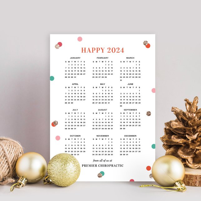 Festiva Bright Dots 2024 Calendario Tarjeta de vacaciones  (Subido por el creador)
