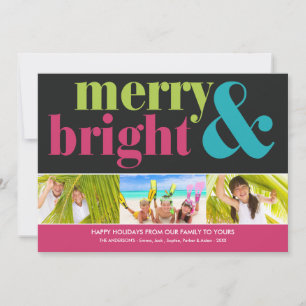 FESTIVA BRIGHT HOLIDAY   TARJETA DE FOTOGRAFÍA DE VACACION