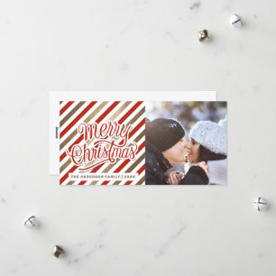 Festiva Bright Merry Christmas Personalizado tarjeta de fe