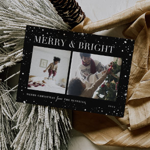 Festiva Bright Stars Tarjeta de festividad para fotos co
