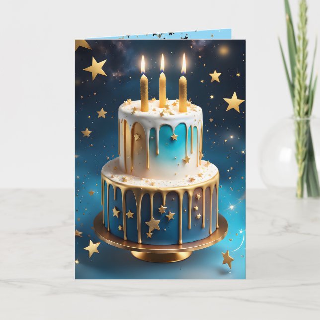 Festiva Brilla Como La Tarjeta De Cumpleaños De Las Estrel (Anverso)
