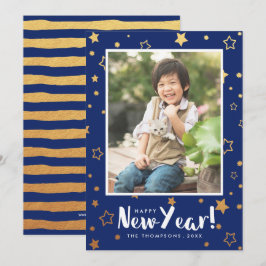 Festiva Brillante foto de la tarjeta de Año Nuevo