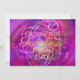 Festiva Brillante tarjeta magenta para mamá