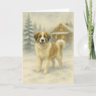 Festiva Brillo de vacaciones de Tornjak – Tarjeta de invie