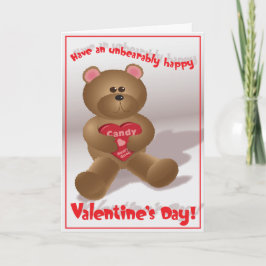 Festiva Buena tarjeta del día de San Valentín de Beary -