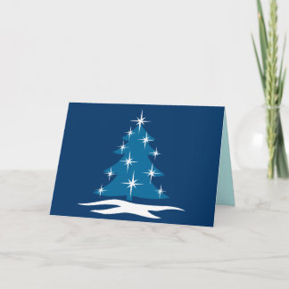 Festiva Buenas fiestas carda la tarjeta azul clásica del