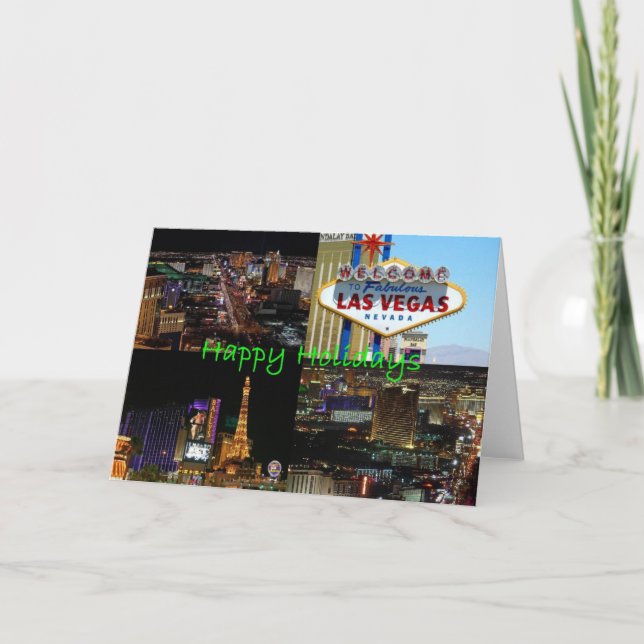 Festiva Buenas fiestas de la tarjeta de Las Vegas (Anverso)