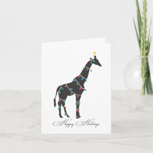 Festiva Buenas fiestas tarjeta de felicitación - jirafa