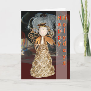 Festiva Buenas fiestas tarjeta del ángel