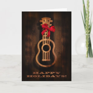 Festiva "Buenas fiestas" tarjeta del Ukulele