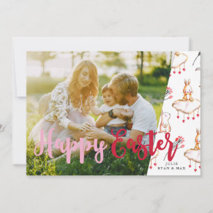 Festiva Bunny Love   Tarjeta de Collage de fotos de Pascua