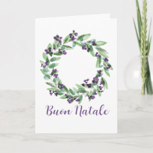 Festiva Buon Natale, Navidades italianos con tarjeta de co