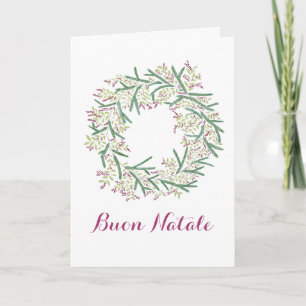 Festiva Buon Natale, Navidades italianos con tarjeta de co