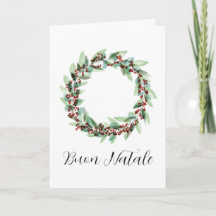 Festiva Buon Natale, Navidades italianos con tarjeta de co