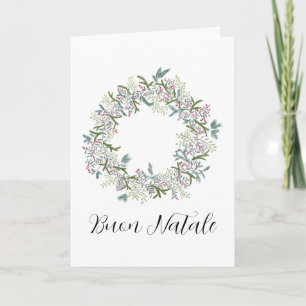 Festiva Buon Natale, Navidades italianos con tarjeta de co