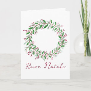 Festiva Buon Natale, Navidades italianos con tarjeta de co