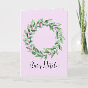 Festiva Buon Natale, Navidades italianos con tarjeta de co
