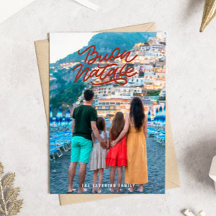 Festiva Buon Natale Navidades italianos tarjeta de vacacio