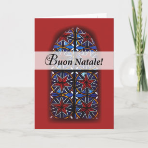 Festiva ¡Buon Natale! Navidades Tarjeta italiana