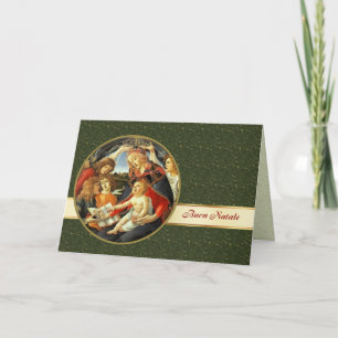 Festiva Buon Natale. Tarjeta de Navidades Bellas Artes en