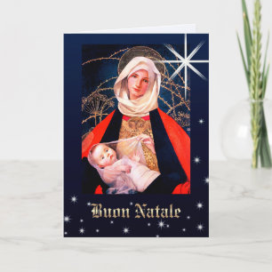 Festiva Buon Natale. Tarjeta de Navidades Bellas Artes en 