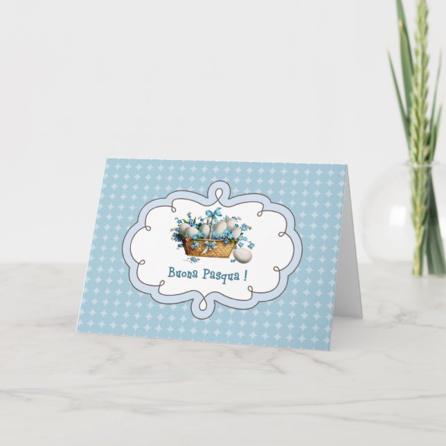 Festiva Buona Pasqua. Tarjeta de Pascua en italiano (Anverso)