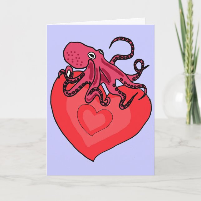 Festiva BV - Tarjeta de amor Octopus divertida (Anverso)