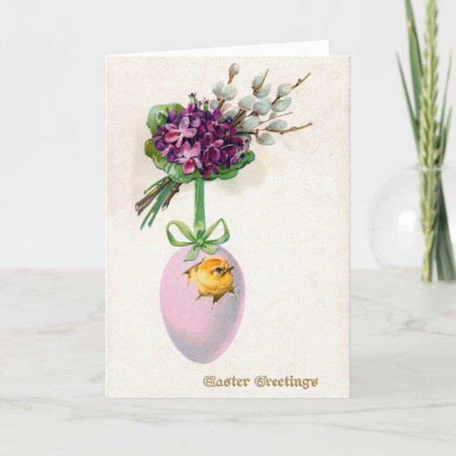 Festiva c1915 Tarjeta de Pascua Vintage (Anverso)