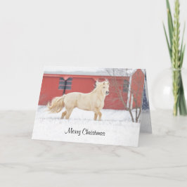 Festiva Caballo corriendo en tarjeta de vacaciones plegada