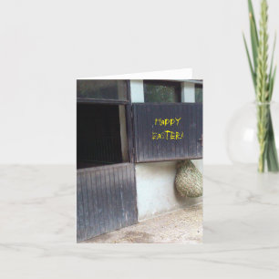 Festiva Caballo estable, tarjeta de pascua feliz