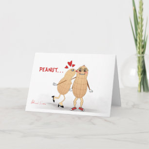 Festiva Cacahuete en amor - tarjeta de felicitación