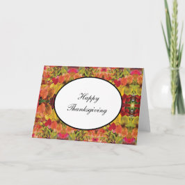 Festiva Cae la tarjeta de Acción de Gracias Hojas de Redbu