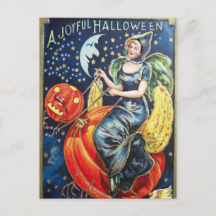 Festiva Calabaza de brujas de Halloween Postal divertida d