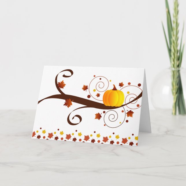 Festiva Calabaza de otoño - Tarjeta (Anverso)