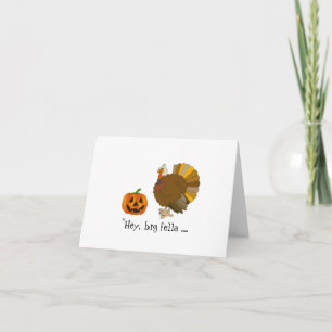 Festiva Calabaza humorística y tarjeta de agradecimiento p