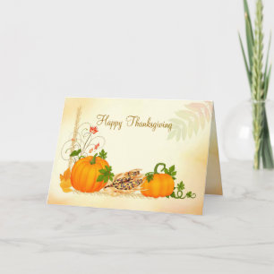 Festiva Calabaza, maíz y hojas de otoño Tarjeta de Acción