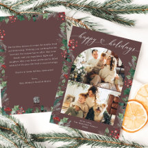 Caligrafía moderna 2 tarjeta de vacaciones de foto