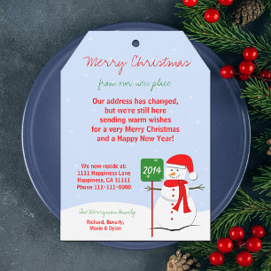 Festiva Cambio de dirección Navidades de tarjeta plana Eti