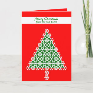 Festiva Cambio de la tarjeta de Navidades de direcciones,