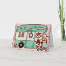 Festiva Campamento permanente - Tarjeta de Navidades