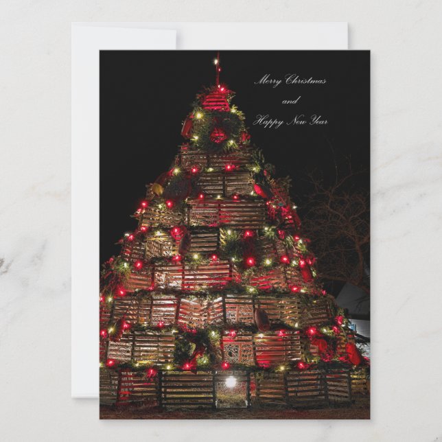 Festiva Cape Porpoise celebra la tarjeta de Navidades (Anverso)