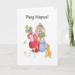 Festiva Capo de Pascua de la diversión, tarjeta Galés